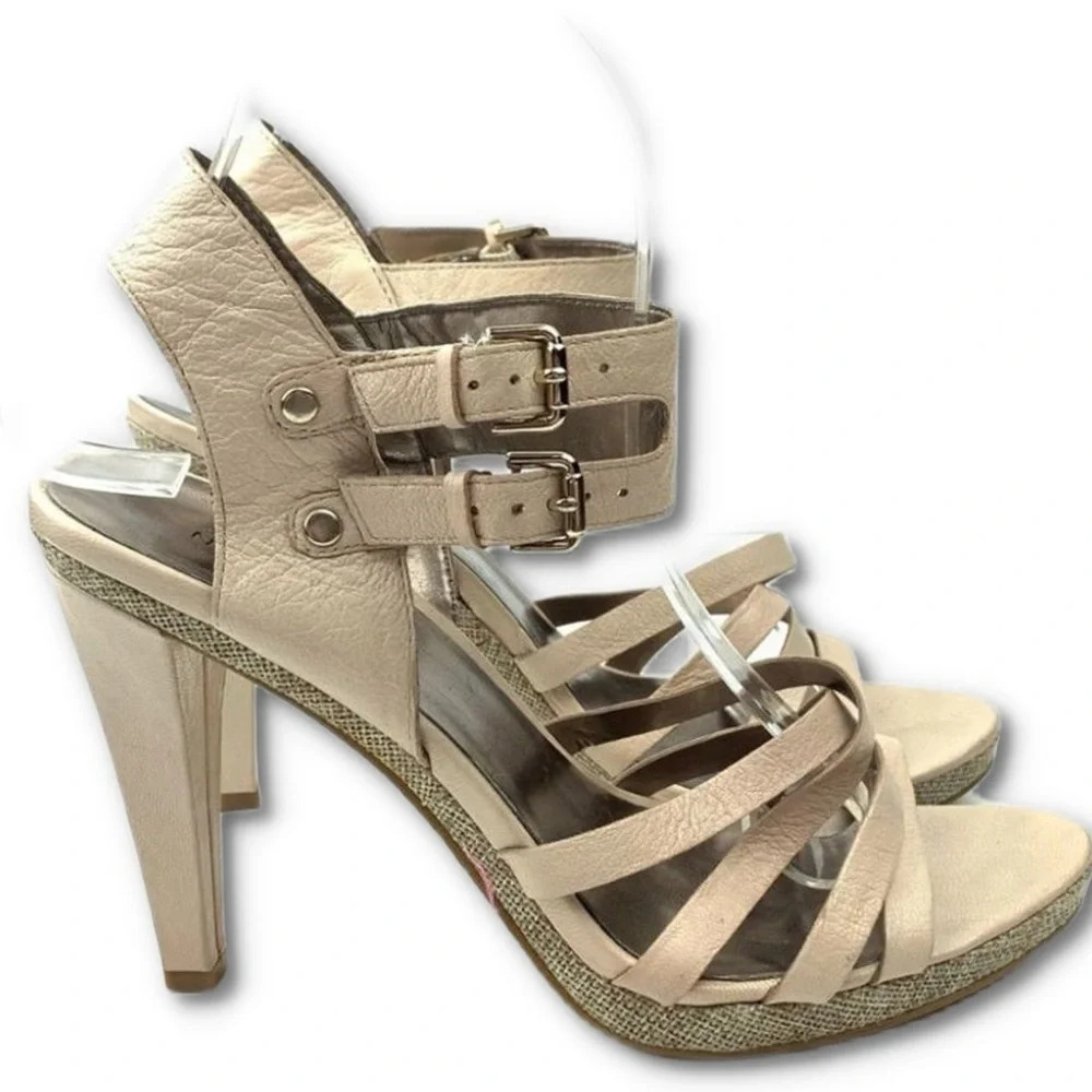 Nine West heels size 7.5 Cherishingr beige leather